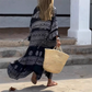 💃🌺Robe décontractée, imprimée et fluide pour femmes, avec encolure en V