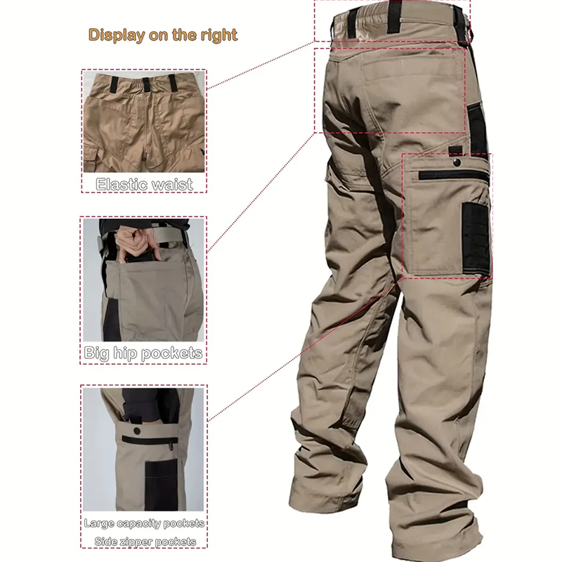 Pantalon cargo pratique pour hommes avec plusieurs poches
