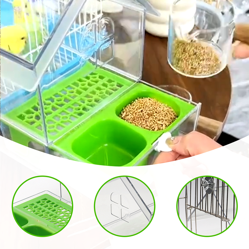 🐦🔥 50 % DE RÉDUCTION – Mangeoire externe coulissante pour perroquets ✨