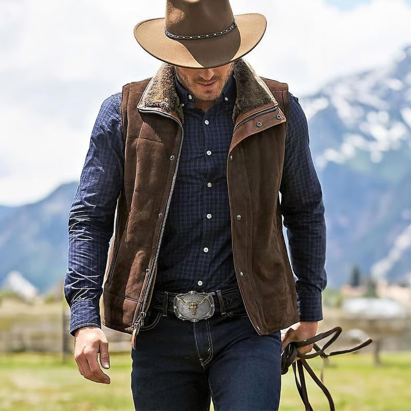 ♉Ceinture en cuir embossé tête de taureau rétro pour homme