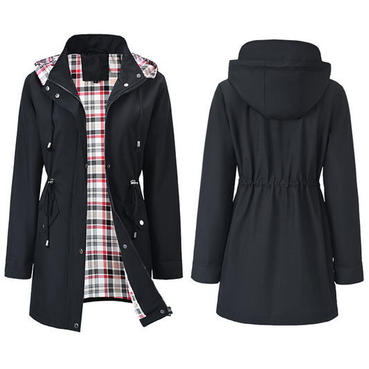 🔥Soldes exceptionnelles 49 %🔥Veste imperméable à carreaux ultime pour femmes