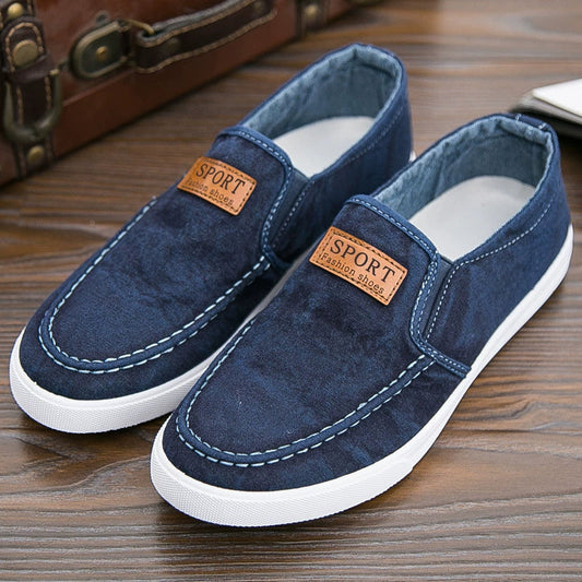 Chaussures en toile à enfiler décontractées pour hommes
