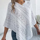 Pull-over ample en maille unie à encolure en V pour femmes