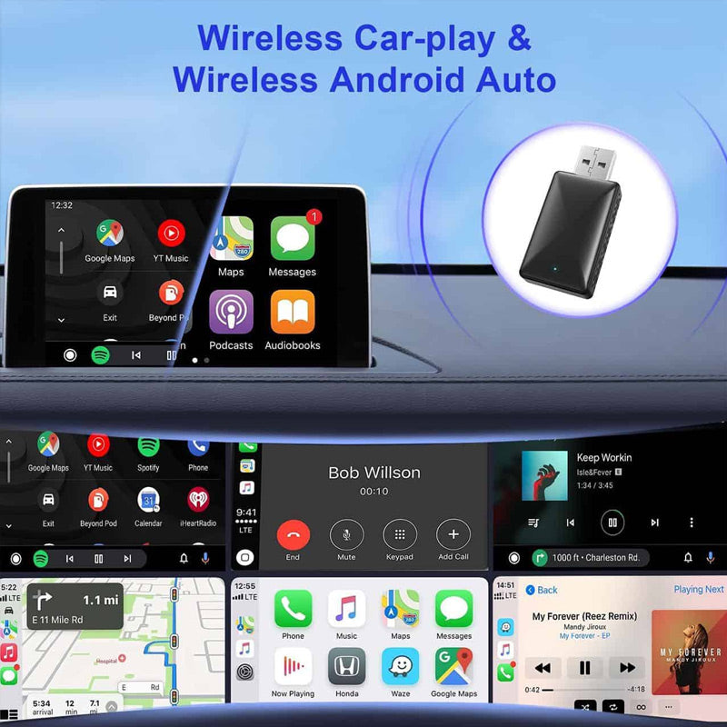 Adaptateur CarPlay sans fil avec port USB