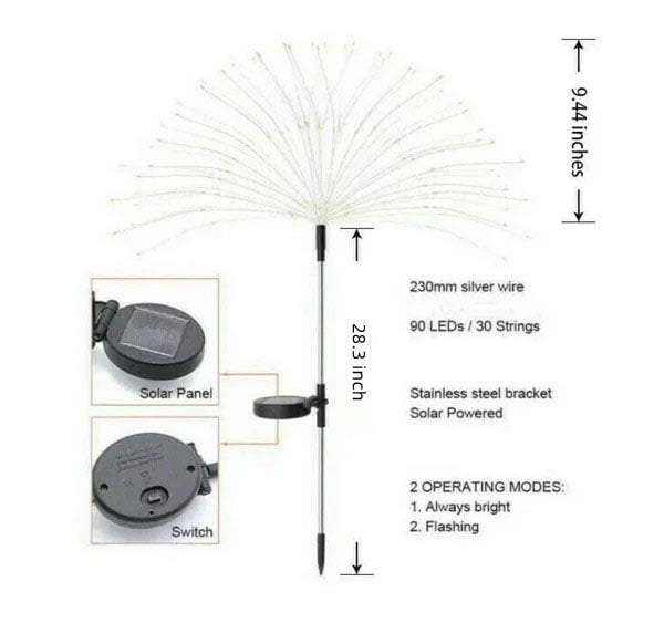 📢📢VENTE LIMITÉE 50 % DE RÉDUCTION🔥Lampe solaire étanche pour le jardin