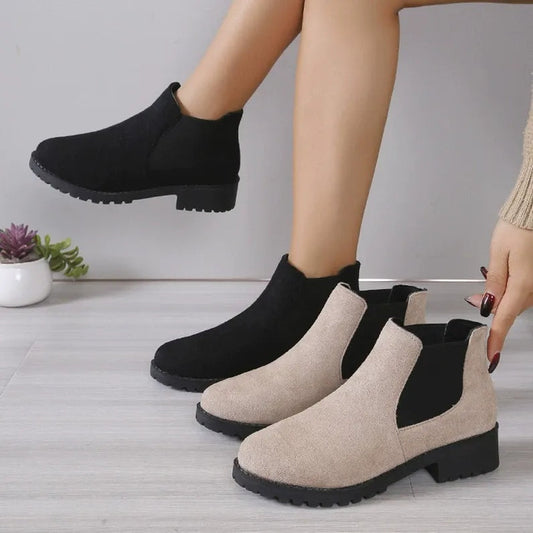 Bottines à talons épais pour femmes