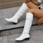 Bottes hautes plissées souples pour femmes
