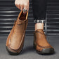 Bottes à talons pour hommes, style rétro, avec fermeture éclair