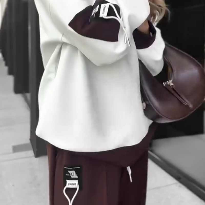 ✨ Ensemble sweat à capuche et pantalon de jogging à blocs de couleurs