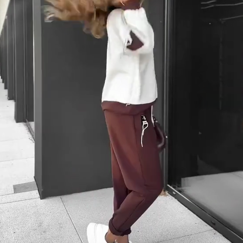 ✨ Ensemble sweat à capuche et pantalon de jogging à blocs de couleurs