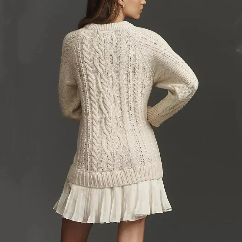💗DERNIER JOUR -50 % DE RÉDUCTION💗Mini-robe en maille torsadée pour femmes