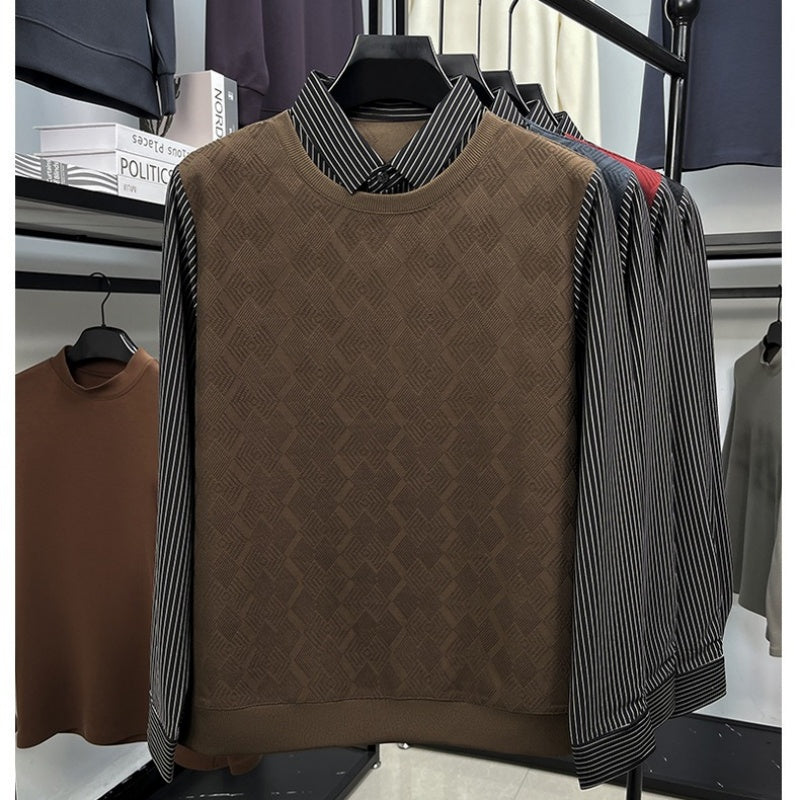 Haut décontracté à manches longues deux pièces pour homme