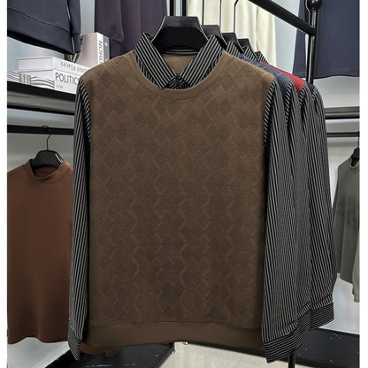 Haut décontracté à manches longues deux pièces pour homme