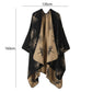 Poncho ouvert devant pour femme, automne-hiver