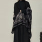 Poncho ouvert devant pour femme, automne-hiver