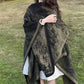 Poncho ouvert devant pour femme, automne-hiver