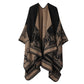 Poncho ouvert devant pour femme, automne-hiver