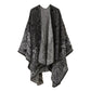 Poncho ouvert devant pour femme, automne-hiver