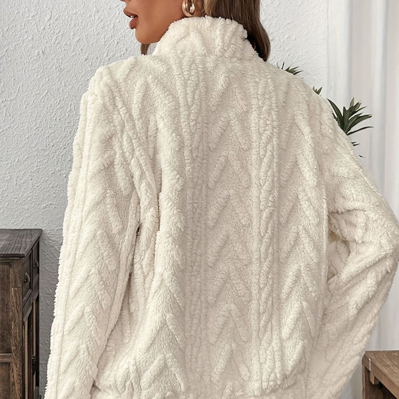 Sweat-shirt à demi-zip et poche molletonnée