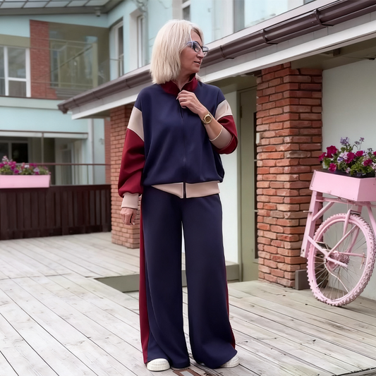🧥Nouveautés maintenant disponibles à 50 % de rabais - Ensemble 2 pièces veste et pantalon à fermeture éclair pour femmes