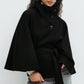 📢📢60 % de réduction !! ⏰Manteau-cape à col droit avec ceinture pour femme🧥
