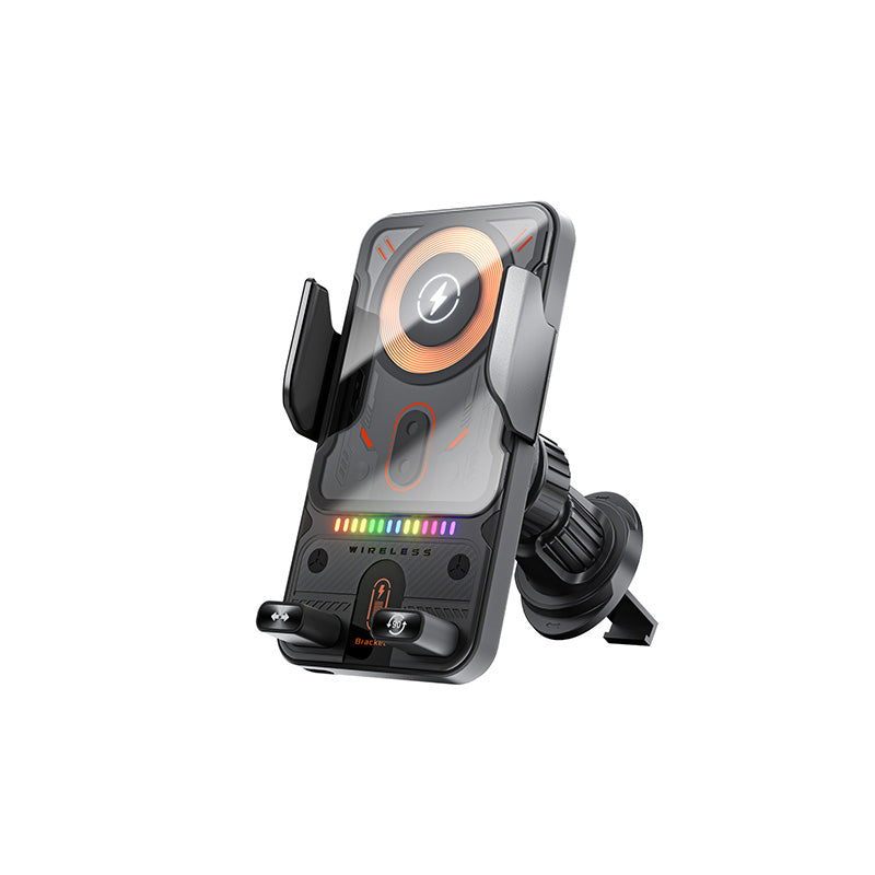 ✨ Stock limité disponible, ne le manquez pas !🙌Support de téléphone de voiture intelligent 2 en 1 avec fonction pivotante et chargeur sans fil