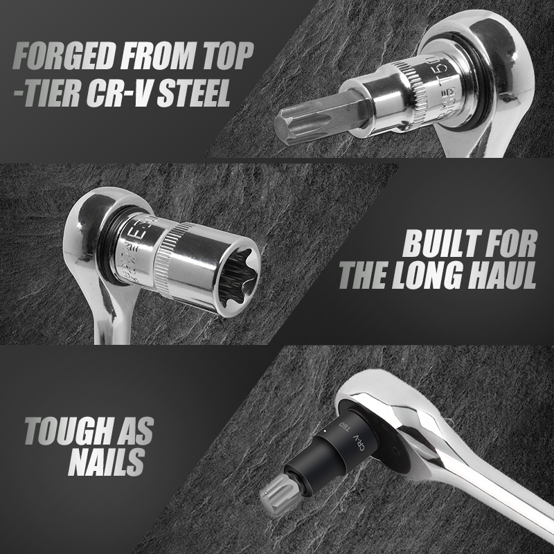 🔧 60% DE RÉDUCTION ! ⚙️ Jeu de Douilles en Acier CR-V - 32 Pièces avec Cliquet, Compatible avec la Plupart des Écrous et Boulons 🛠️📦