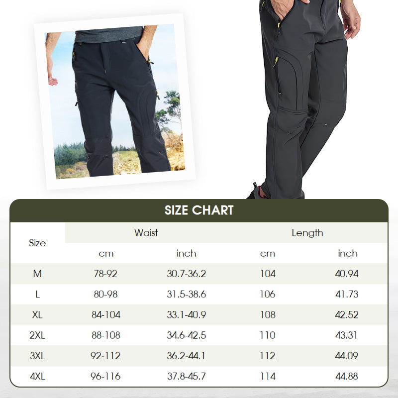 Pantalon thermique extensible imperméable pour homme