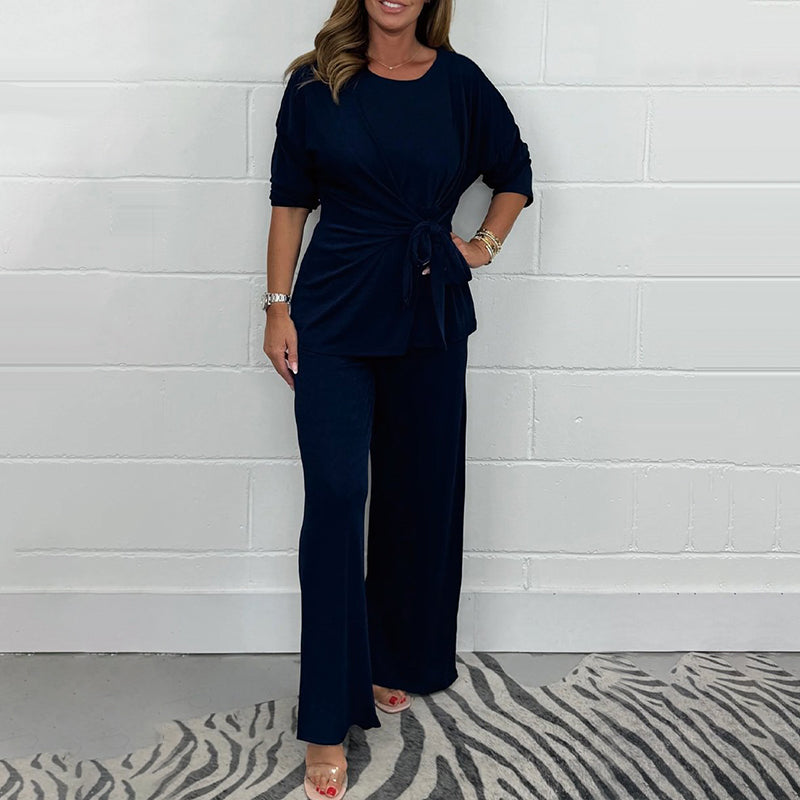 Ensemble 2 Pièces Doux avec Manches Longues pour Femmes