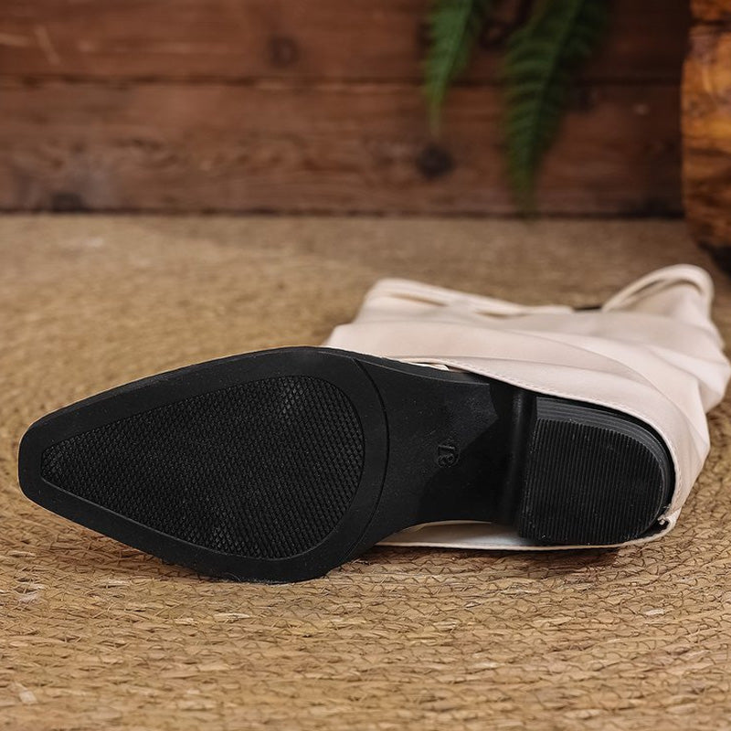 👢 50% DE RÉDUCTION ! 👠 Bottes montantes à talon épais – Confortable, Style tendance & Tige ajustable ✨