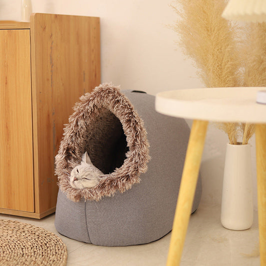 💥49% DE RÉDUCTION🐾 Lit d'hiver chaud pour animaux de compagnie