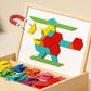 🔥 50% DE RÉDUCTION ! ✨ Puzzle Magnétique en Bois - 180 Pièces Géométriques, Apprentissage STEM, Boîte de Rangement Portable 🧲🧩