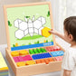 🔥 50% DE RÉDUCTION ! ✨ Puzzle Magnétique en Bois - 180 Pièces Géométriques, Apprentissage STEM, Boîte de Rangement Portable 🧲🧩