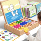 🔥 50% DE RÉDUCTION ! ✨ Puzzle Magnétique en Bois - 180 Pièces Géométriques, Apprentissage STEM, Boîte de Rangement Portable 🧲🧩