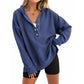 👚🌾 Sweat capuche femme col V – Boutons réglables, silhouette flatteuse, idéal à porter seul ou superposé pour un look effortless 🍂🕊️