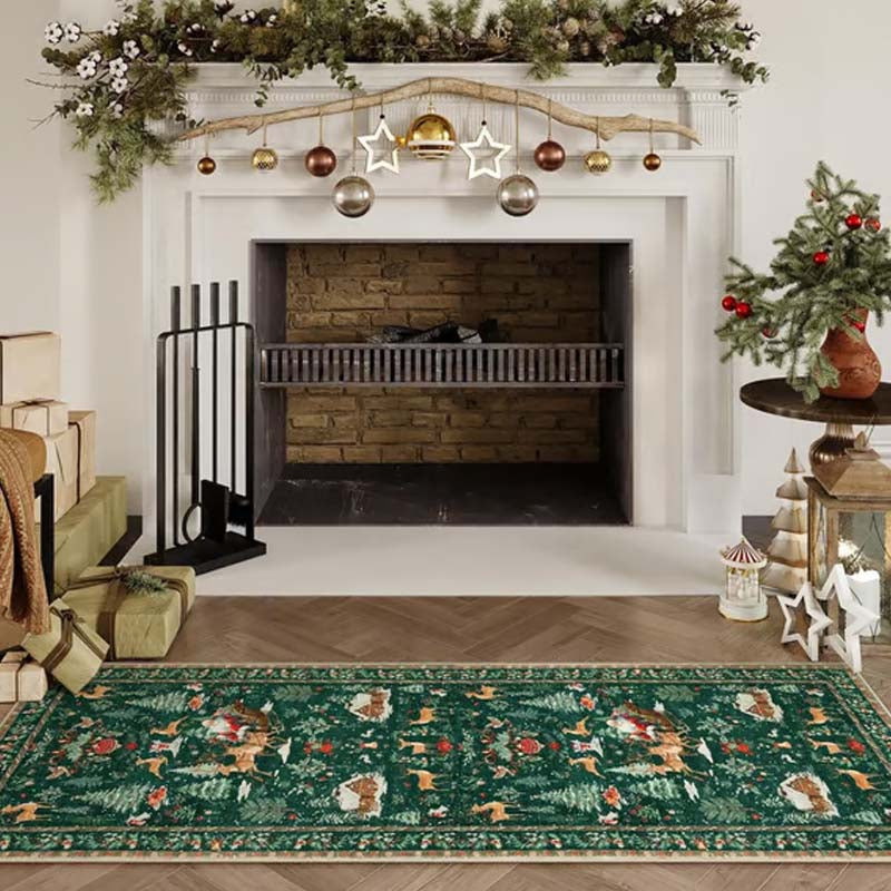 Tapis de Noël Doux et Antidérapant pour la Décoration de la Maison