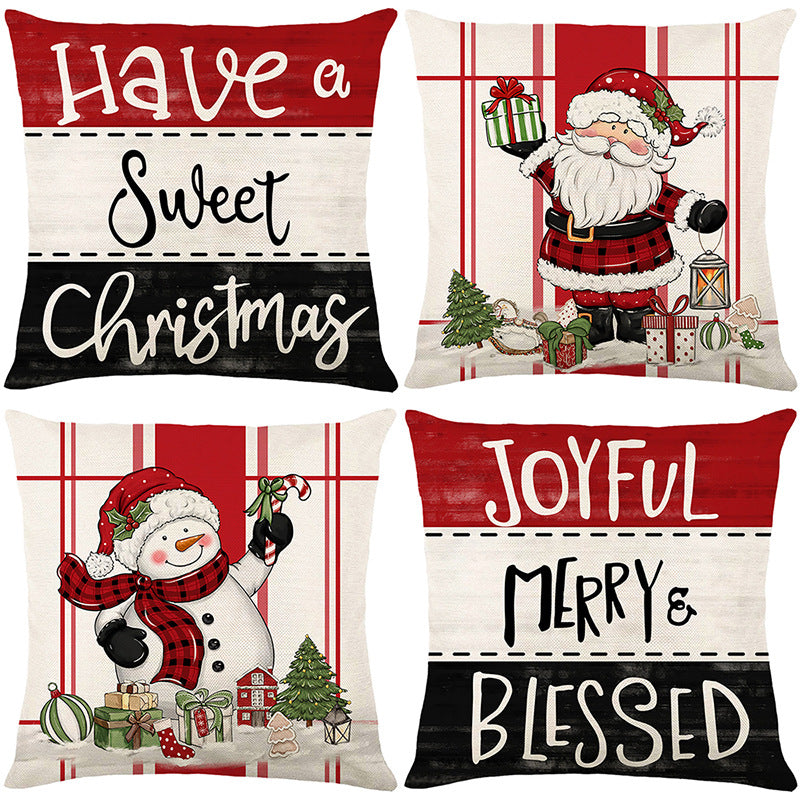 🎄🔥Promotion de Noël 50 % DE RÉDUCTION🔥Jolie housse de coussin imprimée Noël