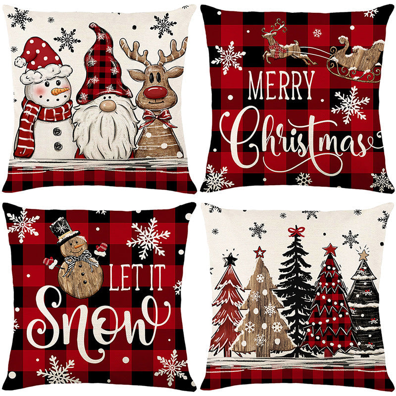 🎄🔥Promotion de Noël 50 % DE RÉDUCTION🔥Jolie housse de coussin imprimée Noël