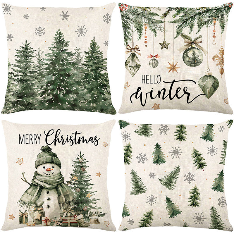 🎄🔥Promotion de Noël 50 % DE RÉDUCTION🔥Jolie housse de coussin imprimée Noël