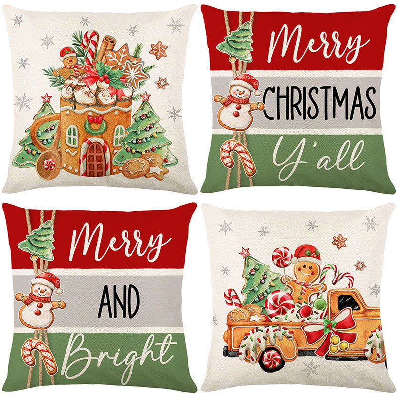 🎄🔥Promotion de Noël 50 % DE RÉDUCTION🔥Jolie housse de coussin imprimée Noël