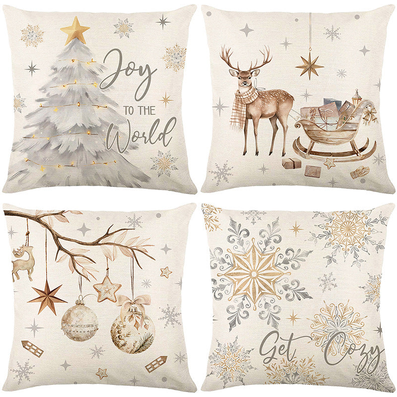 🎄🔥Promotion de Noël 50 % DE RÉDUCTION🔥Jolie housse de coussin imprimée Noël