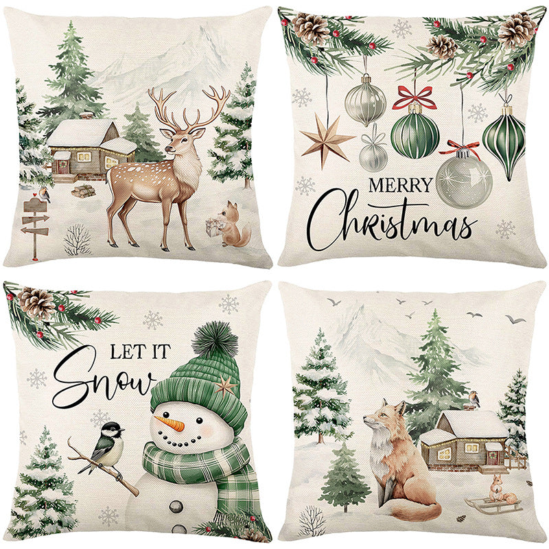 🎄🔥Promotion de Noël 50 % DE RÉDUCTION🔥Jolie housse de coussin imprimée Noël