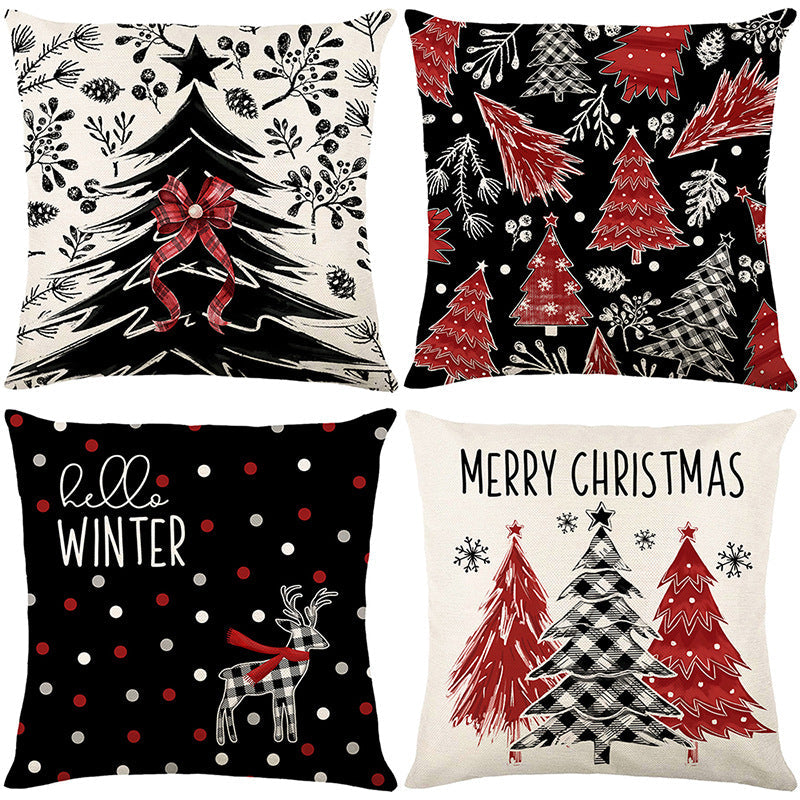 🎄🔥Promotion de Noël 50 % DE RÉDUCTION🔥Jolie housse de coussin imprimée Noël