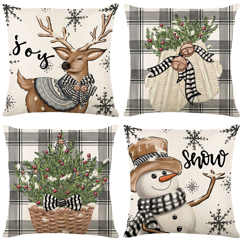 🎄🔥Promotion de Noël 50 % DE RÉDUCTION🔥Jolie housse de coussin imprimée Noël