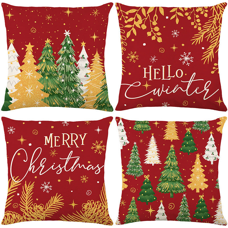 🎄🔥Promotion de Noël 50 % DE RÉDUCTION🔥Jolie housse de coussin imprimée Noël