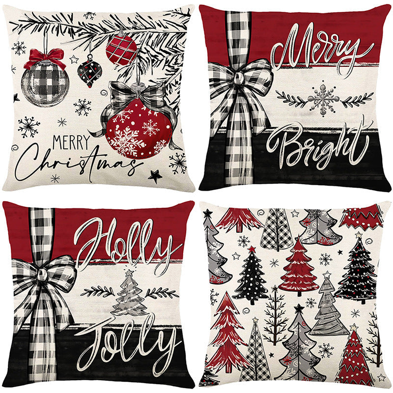 🎄🔥Promotion de Noël 50 % DE RÉDUCTION🔥Jolie housse de coussin imprimée Noël