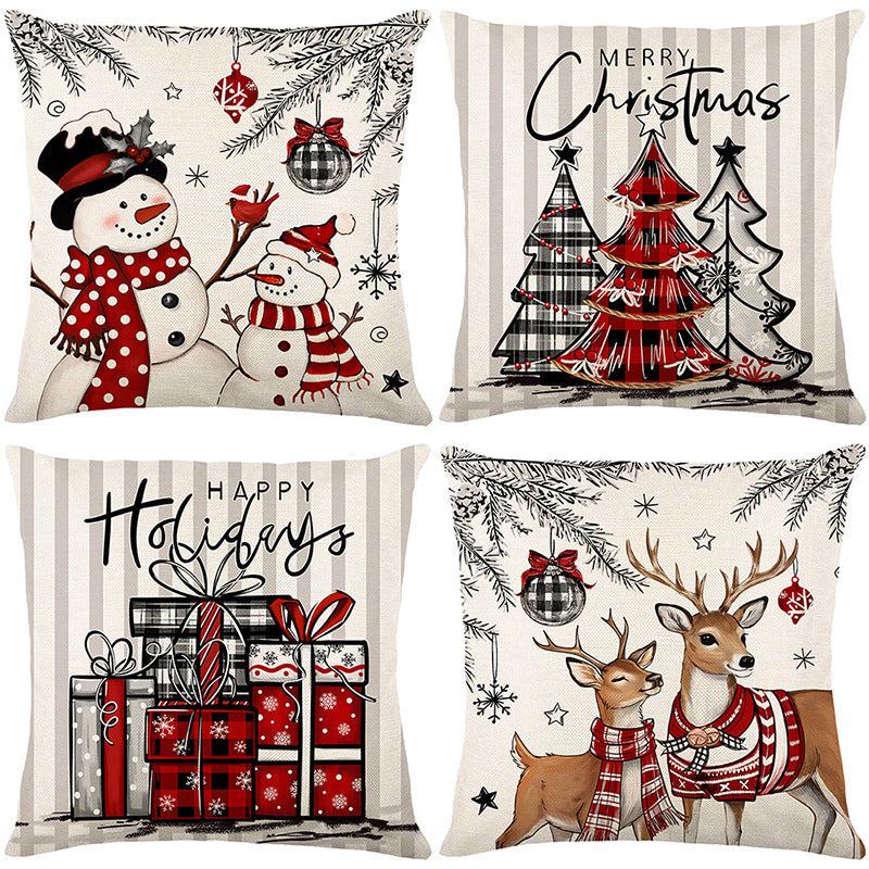 🎄🔥Promotion de Noël 50 % DE RÉDUCTION🔥Jolie housse de coussin imprimée Noël