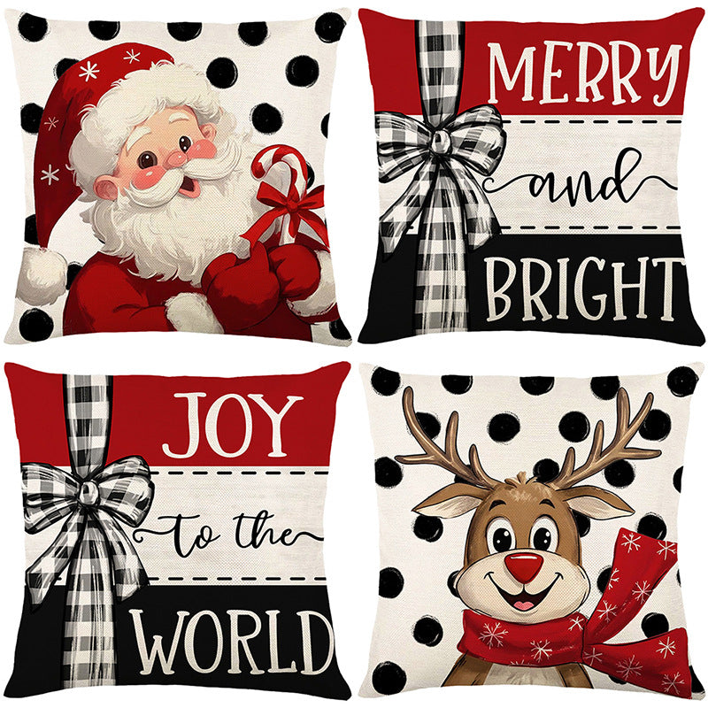 🎄🔥Promotion de Noël 50 % DE RÉDUCTION🔥Jolie housse de coussin imprimée Noël
