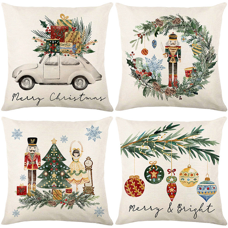🎄🔥Promotion de Noël 50 % DE RÉDUCTION🔥Jolie housse de coussin imprimée Noël