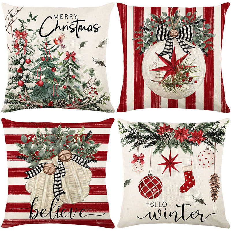 🎄🔥Promotion de Noël 50 % DE RÉDUCTION🔥Jolie housse de coussin imprimée Noël